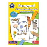 Coloring book with farm stickers and activities in English, +3 years, Orchard