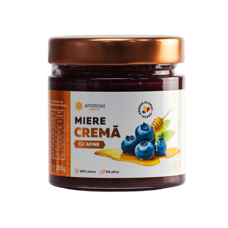 Crema de miel con arándanos, 280 g, Apisrom