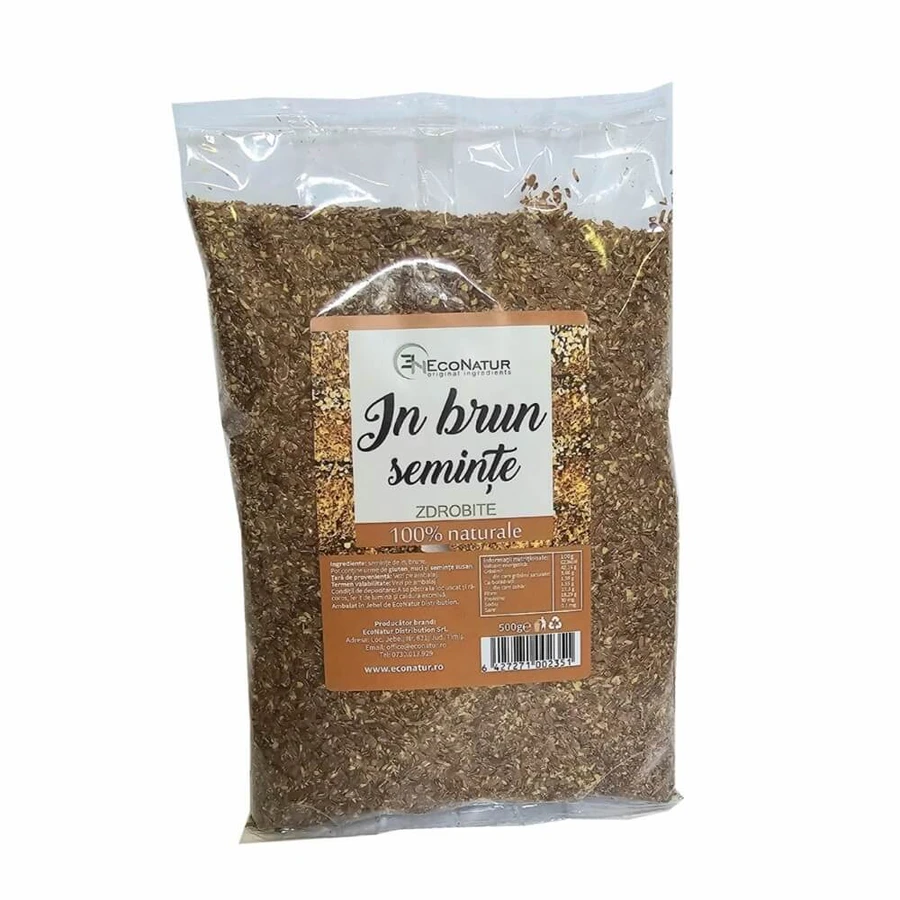 Leinsamen, geschrotet, 500 g, Econatur