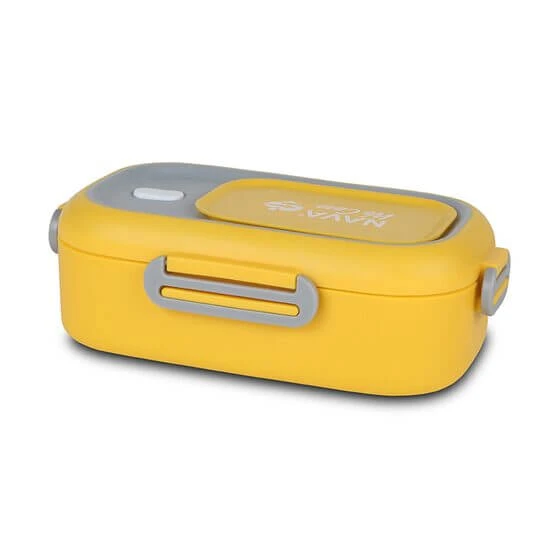 Roestvrijstalen lunchbox Lunchbox We care, geel, 800 ml, Nava