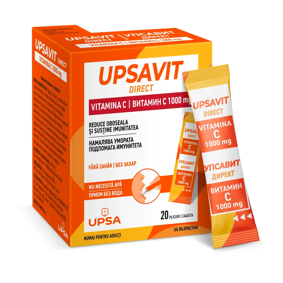 Upsavit Direct Vitamin C, 1000 mg, 20 orodispersible sachets, Upsa