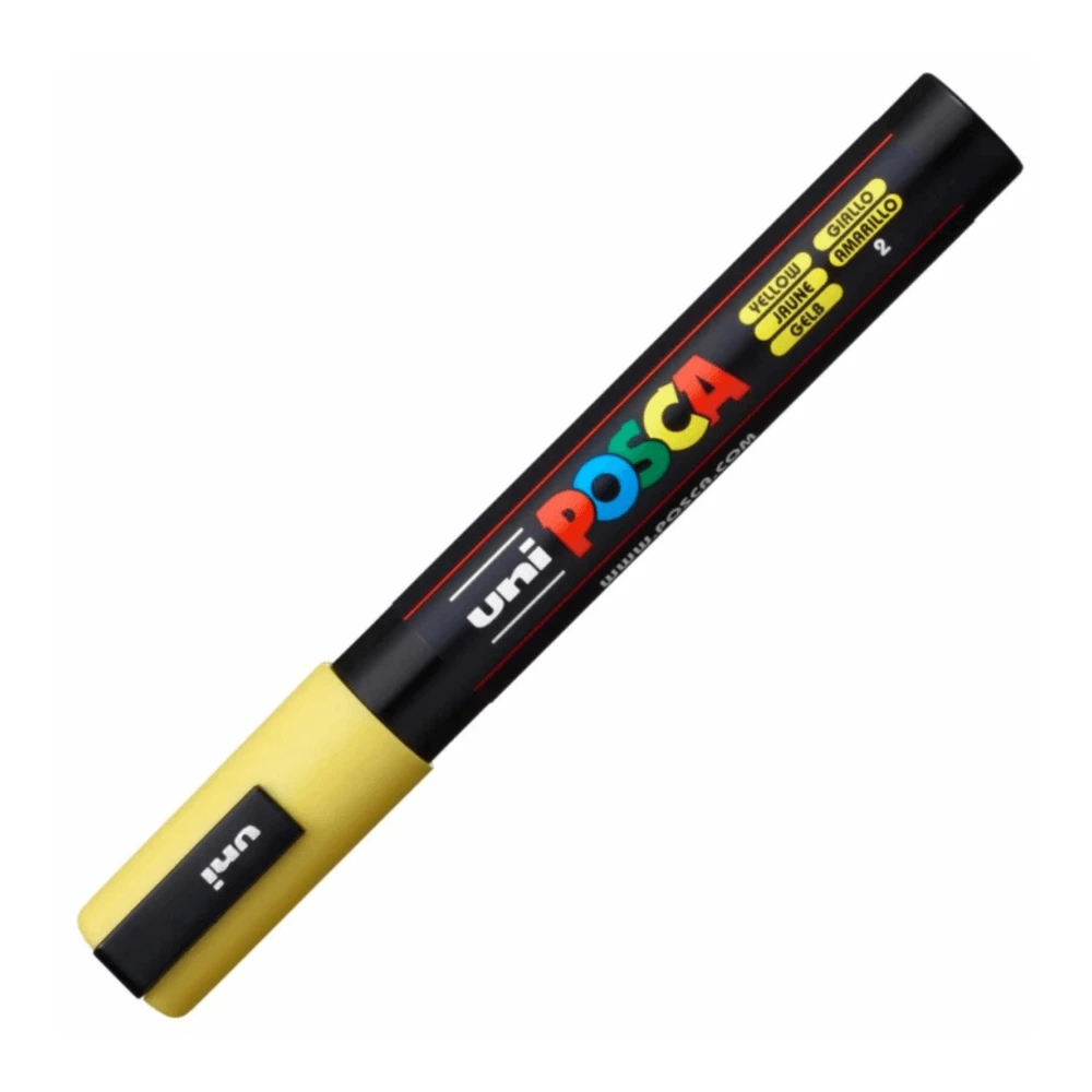 Acrylmarker PC-5M Medium, Geel 2, Posca