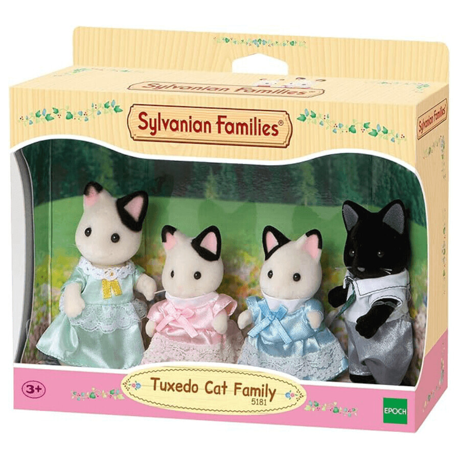 Lote de 4 gatitos Tuxedo Sylvanian Families, +3 años, Época