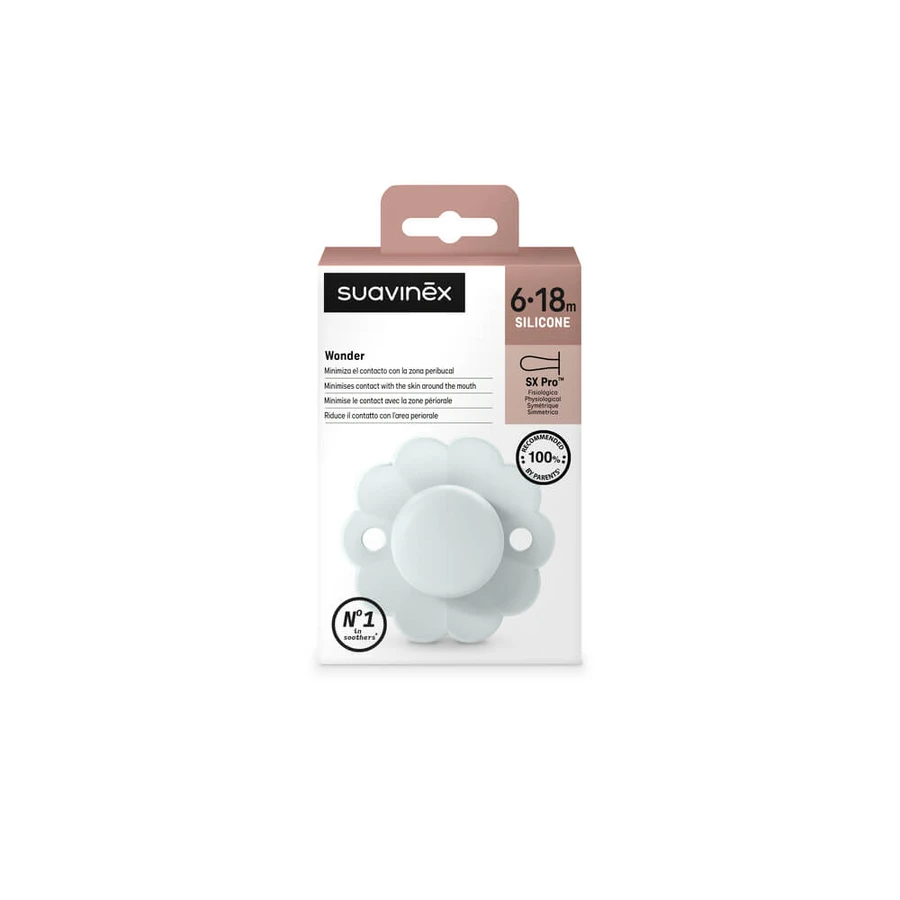 Ciuccio in silicone SX Pro Wonder, 6 - 18 mesi, blu, 1 pezzo, Suavinex