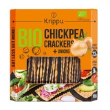Organic Crackers from naut with onion, 80 g, Krippu