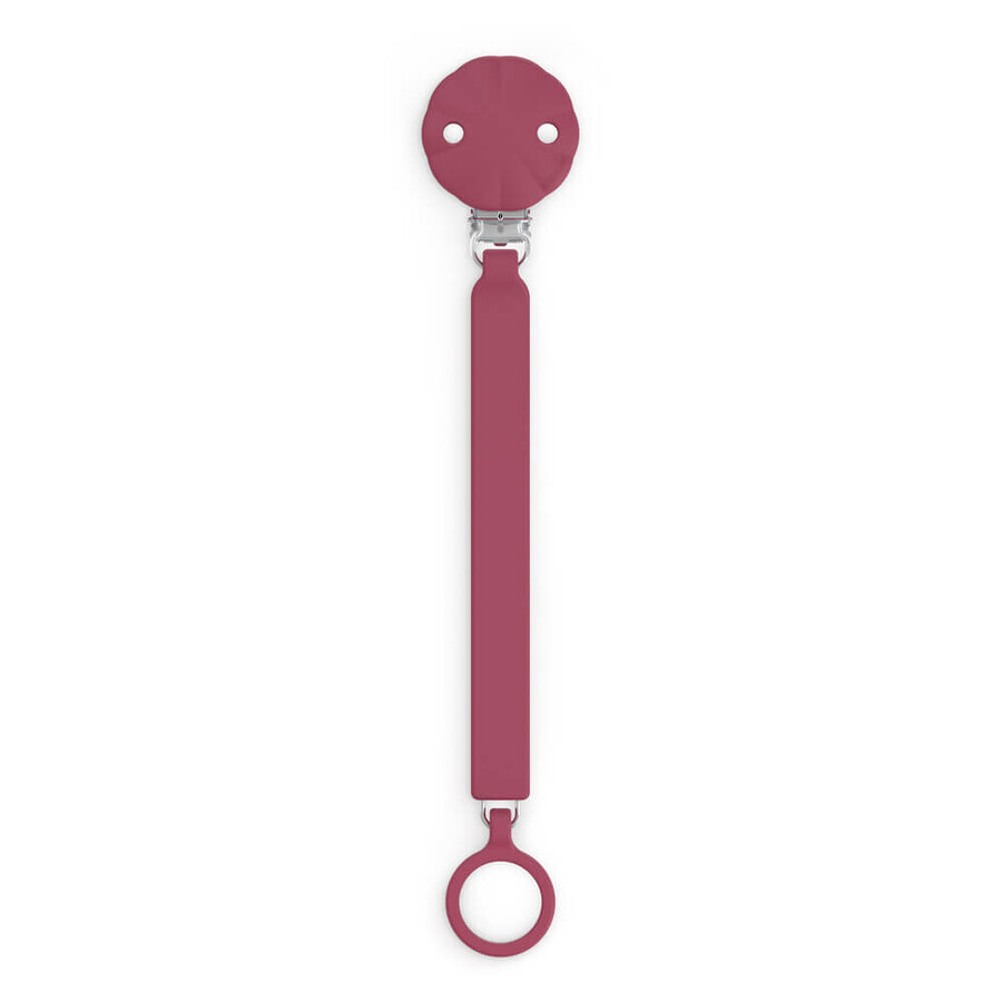 Silikon-Lanyard mit Clips für Schnuller Wonder, Magenta, Suavinex