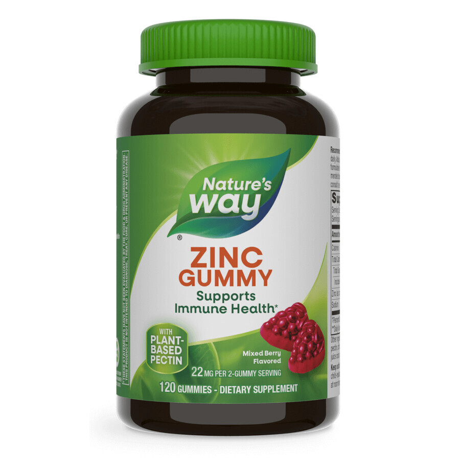 Zink Gummy, 22 mg, 120 geleiproducten, Bessen, Nature's Way