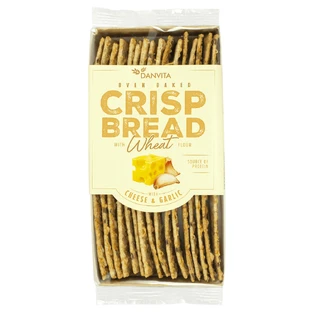 Crusty bread with cheese and garlic