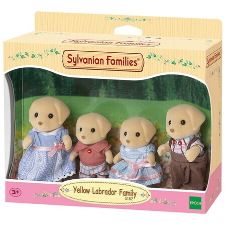 Lote de 4 figuritas Familia Labrador Sylvanian Families, +3 años, Época