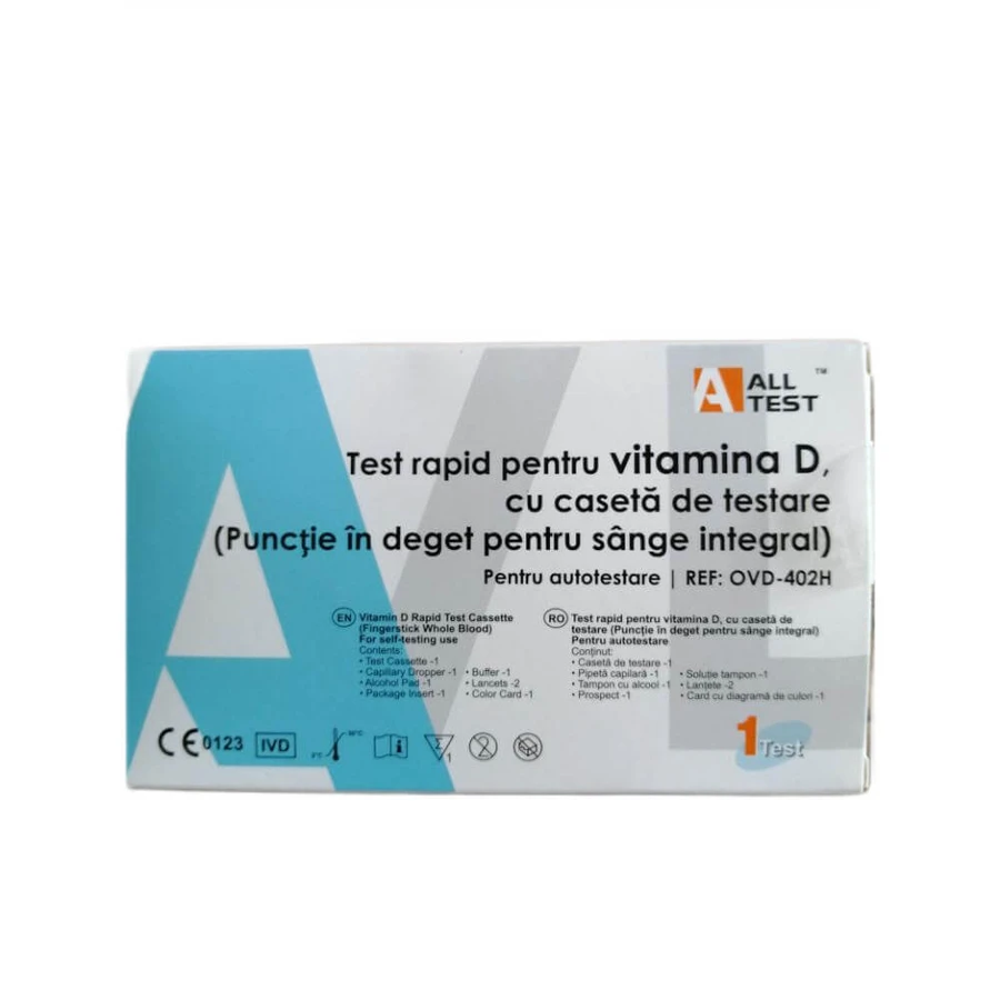 Test rápido de vitamina D (punción digital), 1 unidad, AllTest