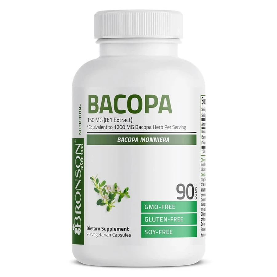 Bacopa, 1200 mg, 90 gélules, Bronson Laboratories