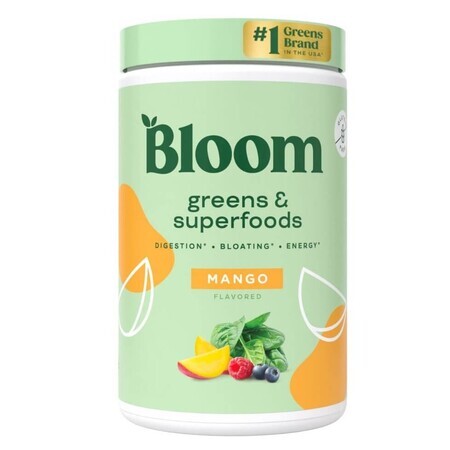 Bloom Greens&Superfoods-Mango groene superfoodmix, 141 g, Bloom