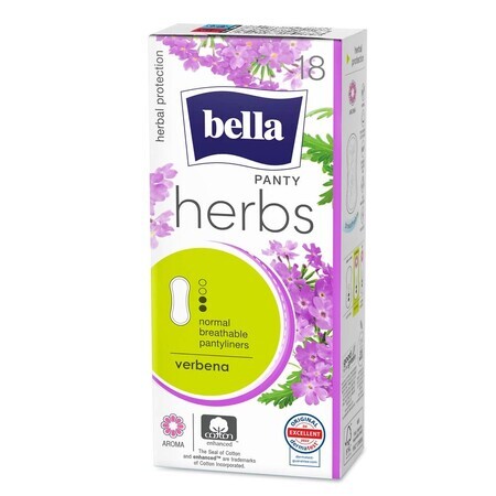 Absorbante zilnice cu verbena Panty Herbs, 18 bucati, Bella