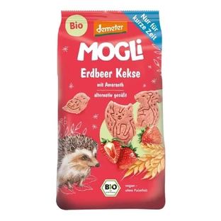 Biscotti alla fragola biologici, 125 g, Mogli