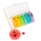 Wekelijkse medicatie-organiser, voor op reis, 2 gekleurde doosjes, Health Bazaar