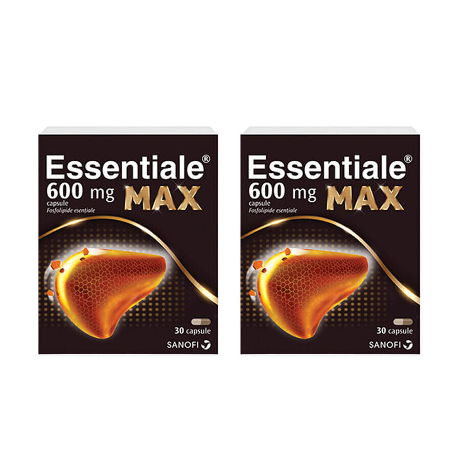 Essentiale MAX 600 mg, 2 x 30 capsules, Sanofi