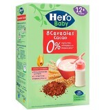 8 Cereals with Cocoa, +12 months, 340 gr, Hero Baby