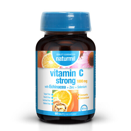 Vitamine C Sterk Naturmil, 1000 mg, 60 tabletten, Dietmed