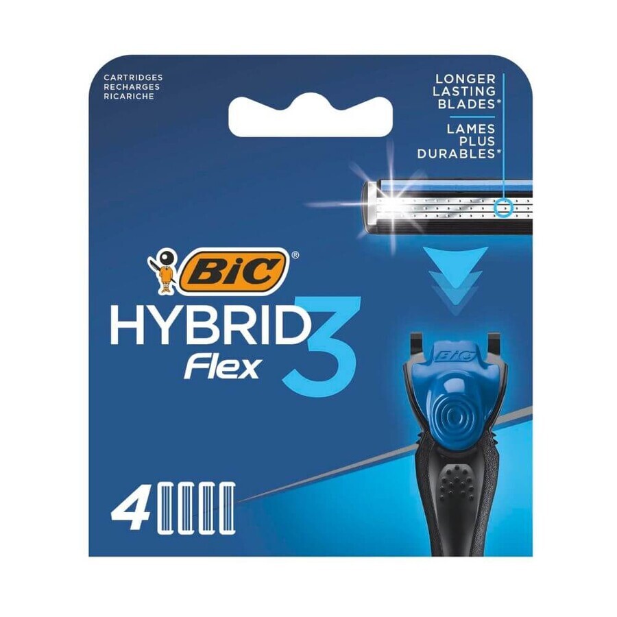 Reserve Herrenrasierer Hybrid Flex3, 4 Stück, BIC