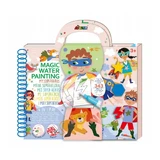 Aquarelboek, zand, stempels en spelletjes, draagbare Superhelden, +3 jaar, Avenir