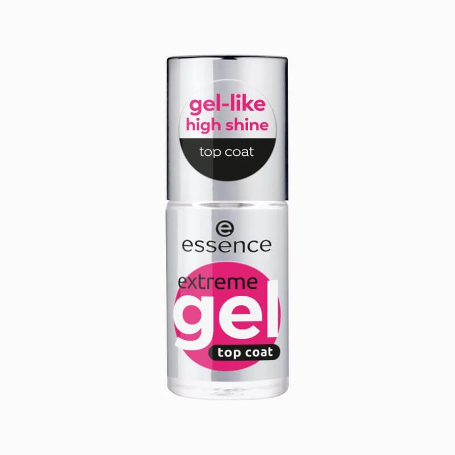 Nagel Top Coat, 01 Gloss to Go, Extreme Gel Top Coat, 8 ml, Essence
