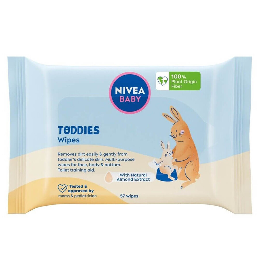 Natte Servetten Toddies Baby, 57 stuks, Nivea