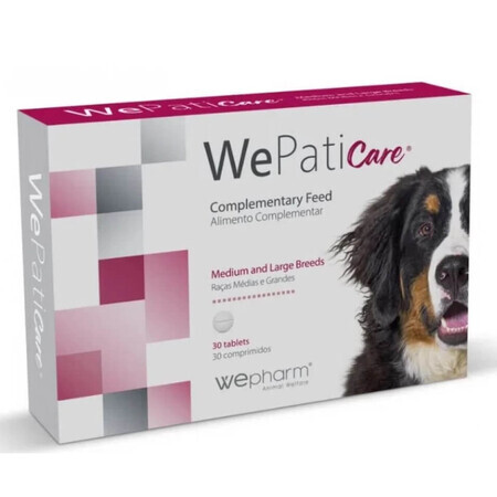 Supliment pentru afectiuni hepatice penru caini de talie medie si mare Wepaticare, 30 comprimate, WePharm