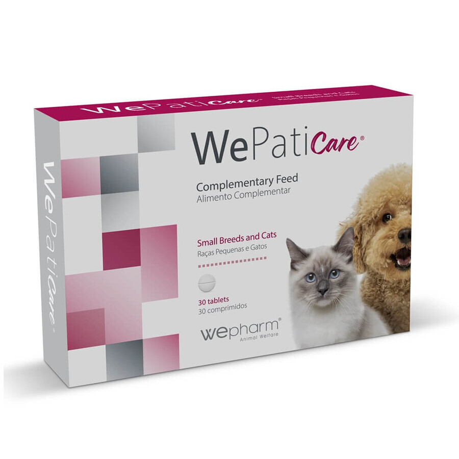 Nutritional supplement for dogs and cats Small breed and Cats WePaticare, 30 tablets, WePharm