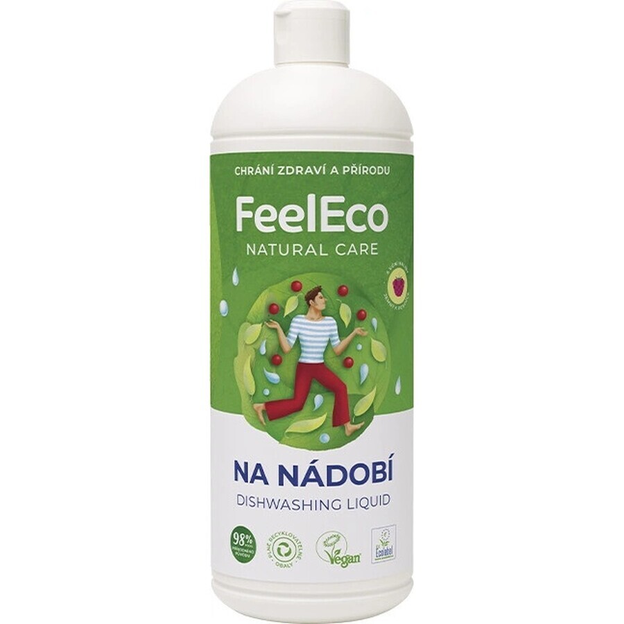 Feel Eco Afwasmiddel Framboos 1×1000 ml, afwasmiddel