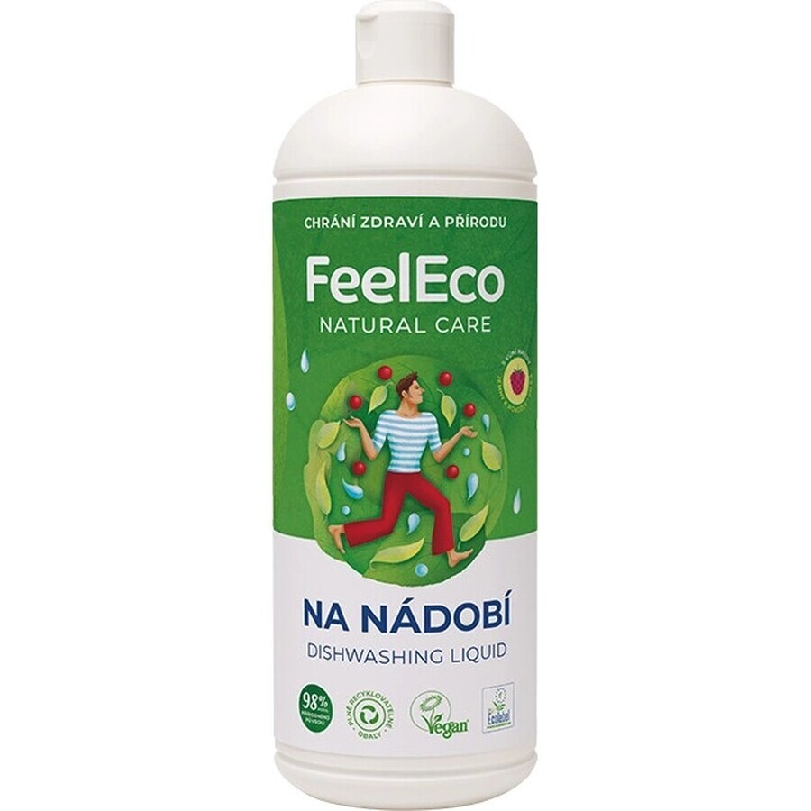 Feel Eco Afwasmiddel Framboos 1×1000 ml, afwasmiddel