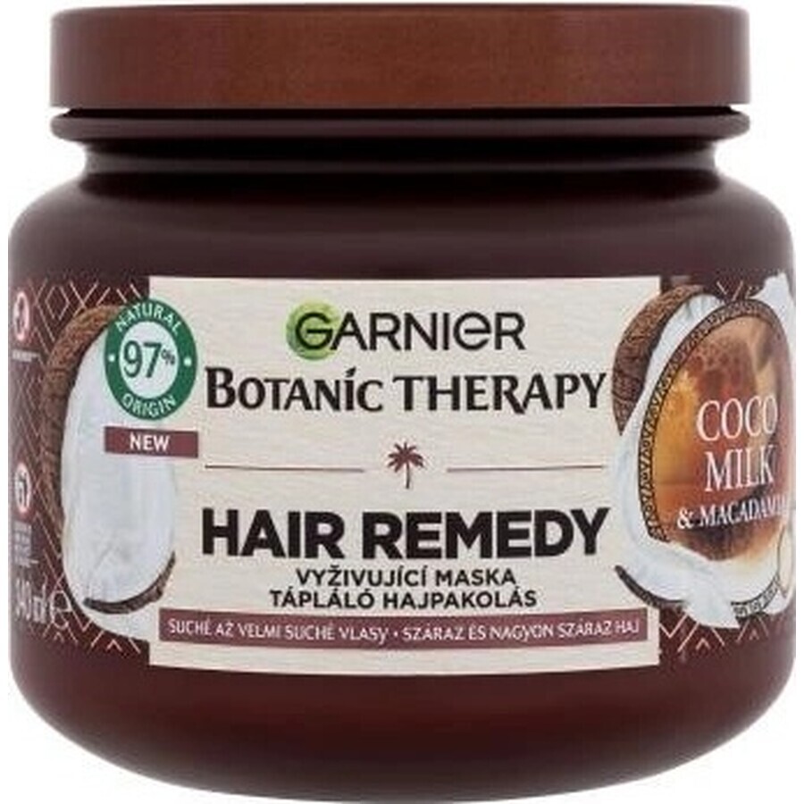 Garnier Botanic Therapy Hair Remedy Coco Milk Macadamia Coco Milk Macadamia 1×340 ml, masque nourrissant pour cheveux secs 340 ml