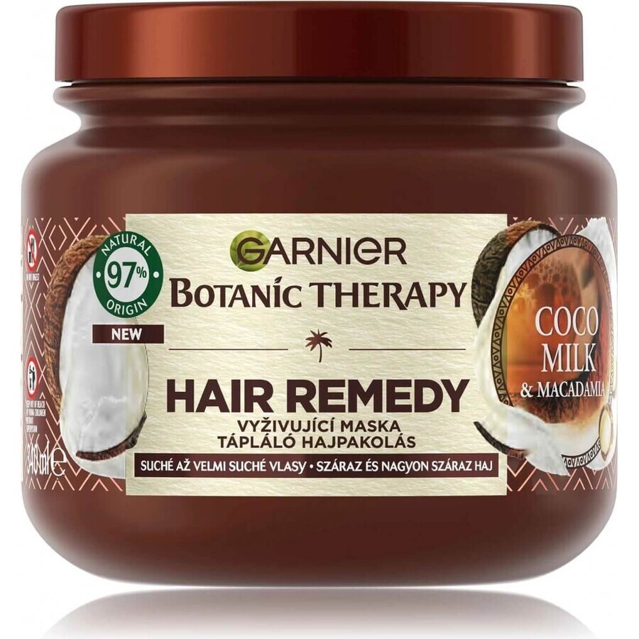 Garnier Botanic Therapy Hair Remedy Coco Milk Macadamia Coco Milk Macadamia 1×340 ml, masque nourrissant pour cheveux secs 340 ml