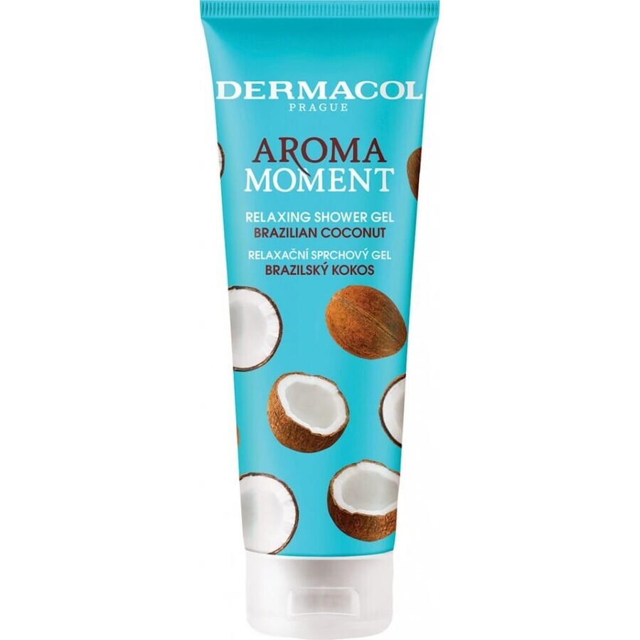 Dermacol Aroma Ritual gel de duș relaxant nucă de cocos braziliană 1×250 ml, cu ulei de nucă de cocos