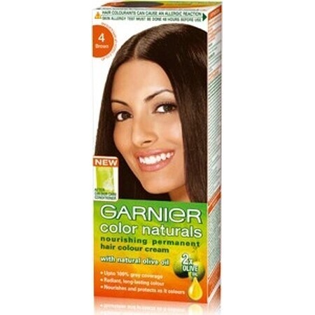 Garnier Color Naturals permanente Haarfarbe 4 Medium Brown 1×1 Stück, Haarfarbe