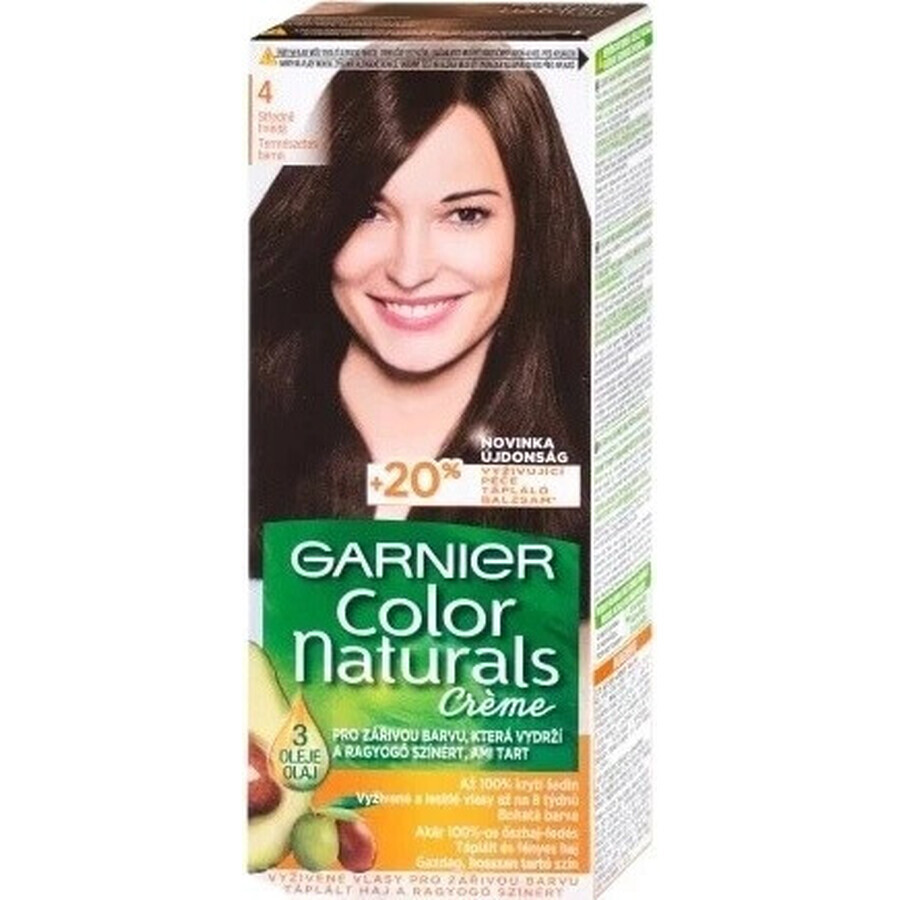 Garnier Color Naturals permanente Haarfarbe 4 Medium Brown 1×1 Stück, Haarfarbe