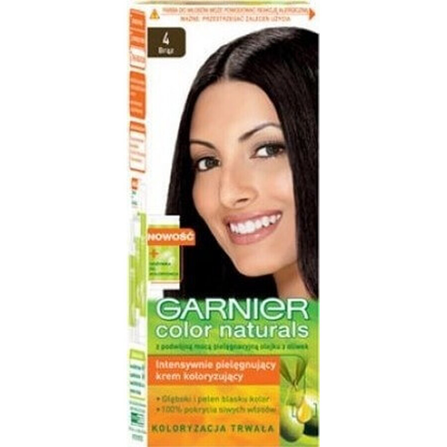 Garnier Color Naturals permanente Haarfarbe 4 Medium Brown 1×1 Stück, Haarfarbe