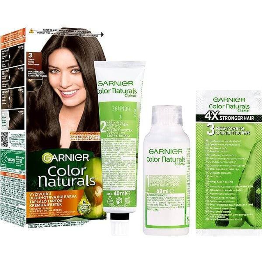 Garnier Color Naturals permanente Haarfarbe 4 Medium Brown 1×1 Stück, Haarfarbe