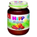 HiPP Suplemento de fruta Manzanas con bayas 1×125 g, suplemento de fruta para niños