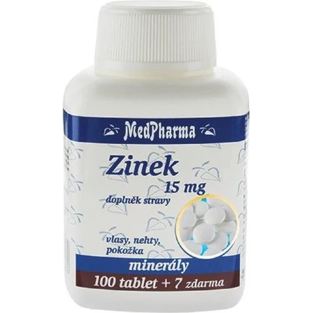 MedPharma ZINOC 25 mg Forte 1×107 tbl, (zinc gluconate)