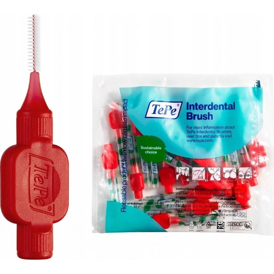 TOOTH K TEPE ID-B ID-B 0.5 25KS CERVENA INTERDENTAL 1×25 pcs, cepillo interdental