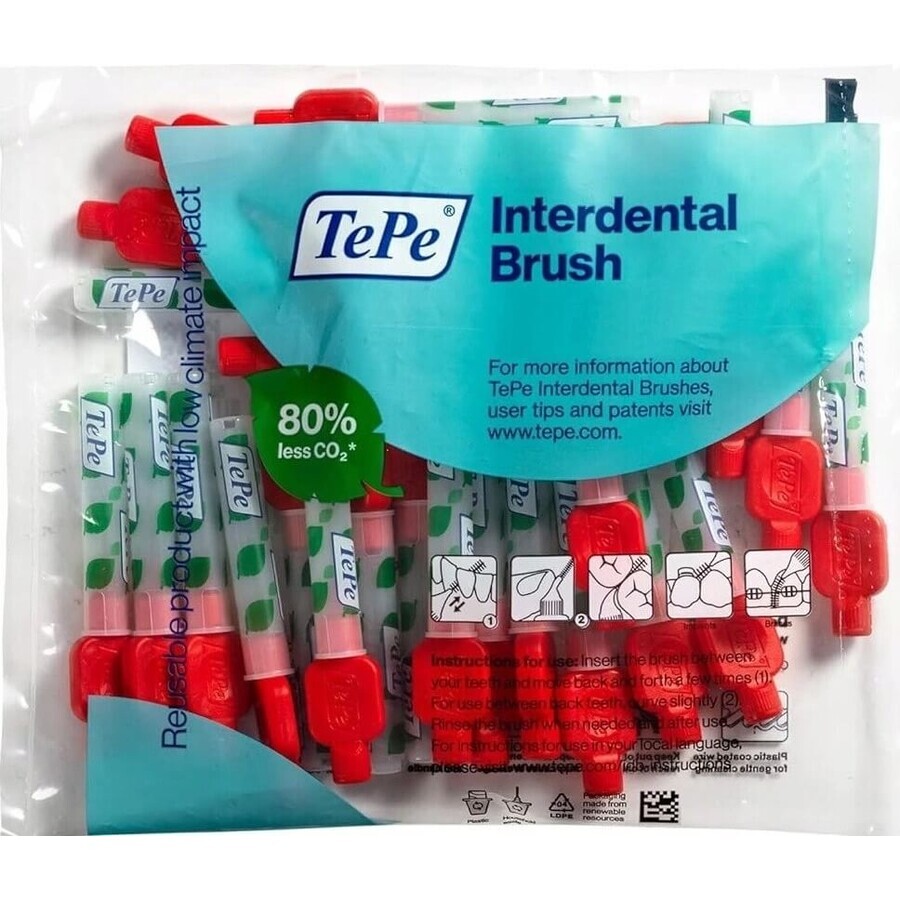 TOOTH K TEPE ID-B ID-B 0.5 25KS CERVENA INTERDENTAL 1×25 pcs, cepillo interdental