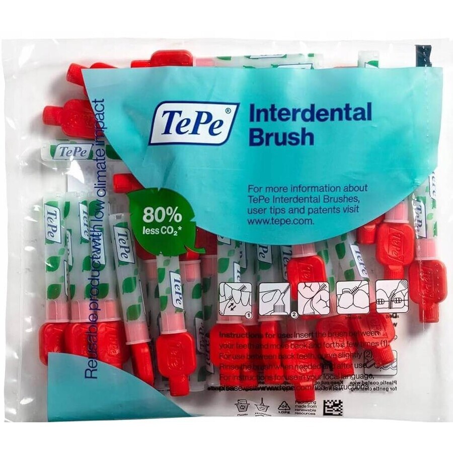 TOOTH K TEPE ID-B ID-B 0.5 25KS CERVENA INTERDENTAL 1×25 pcs, cepillo interdental