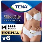 TENA Silhouette Normal Low Waist Blanc M 1×6 buc, lenjerie de incontinență pentru femei