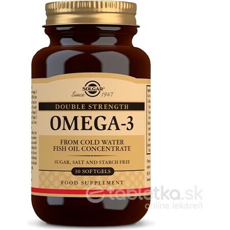 Solgar Omega-3 Doppelte Stärke Kaltwasser Fischöl 30 Kapseln 1×30 tbl