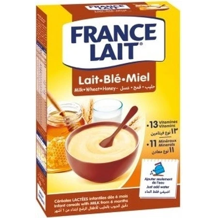 FRANCE LAIT Weizenmilch Milchbrei Honig 1×250g, Milchbrei