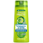 Garnier Fructis Forza e lucentezza Shampoo rinforzante per tutti i tipi di capelli senza lucentezza e resistenza, 400 ml 1×400 ml, shampoo