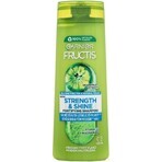 Garnier Fructis Forza e lucentezza Shampoo rinforzante per tutti i tipi di capelli senza lucentezza e resistenza, 400 ml 1×400 ml, shampoo