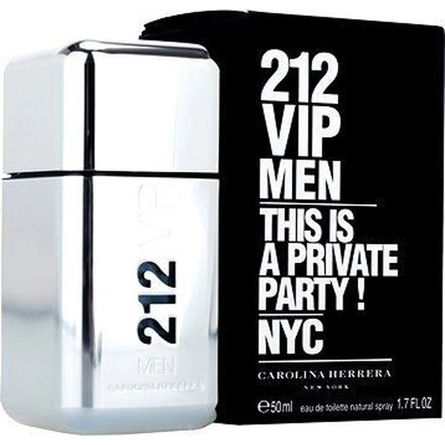 Carolina Herrera 212 Vip Uomo Edt 50ml 1×50 ml, Eau de toilette