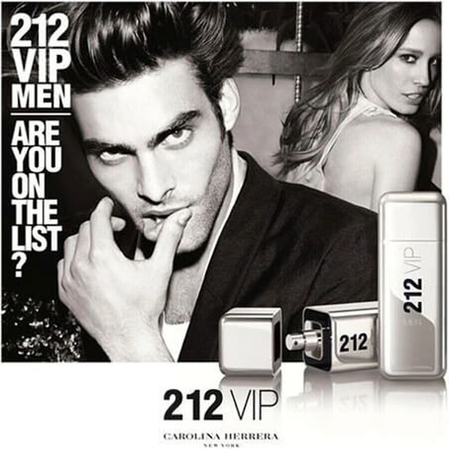 Carolina Herrera 212 Vip Uomo Edt 50ml 1×50 ml, Eau de toilette