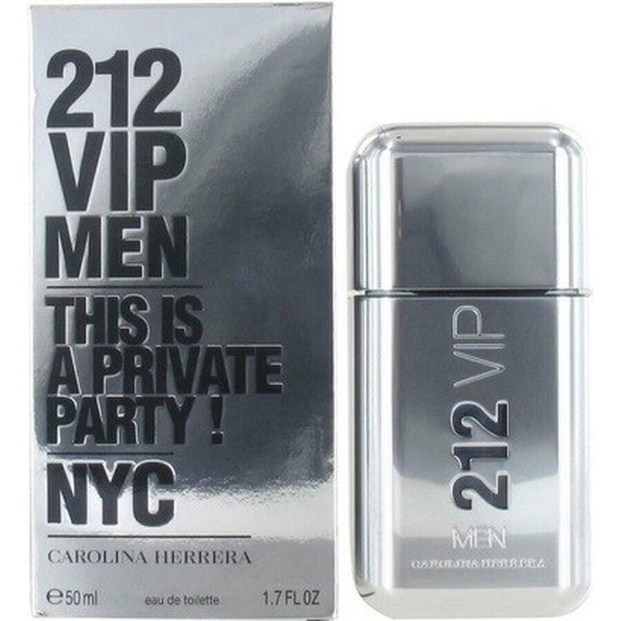 Carolina Herrera 212 Vip Uomo Edt 50ml 1×50 ml, Eau de toilette